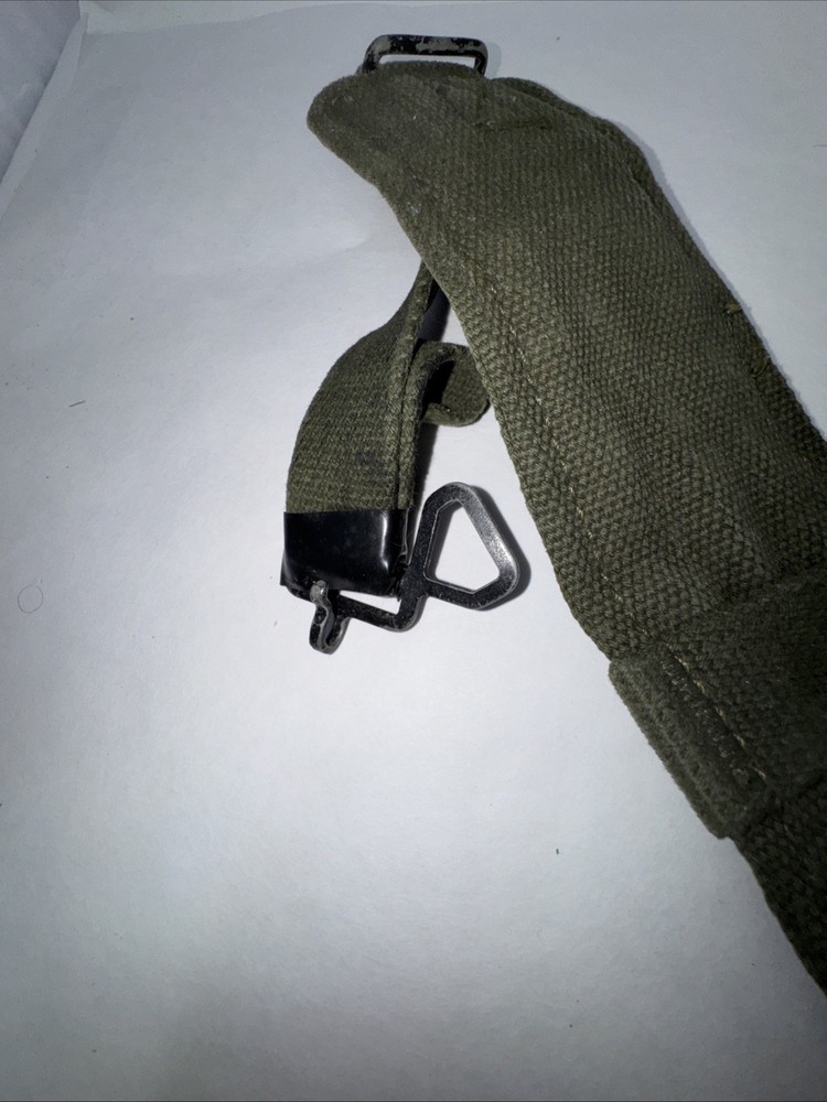 Original U.S Army Military OD Webbing System, Belt, Flash Light, & 3 Pouches