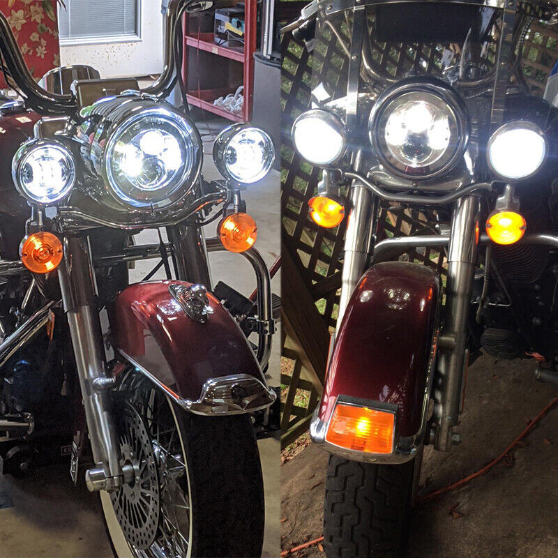 7" Headlight + 4.5" LED Passing Lights For Harley-Davidson Electra Glide Classic