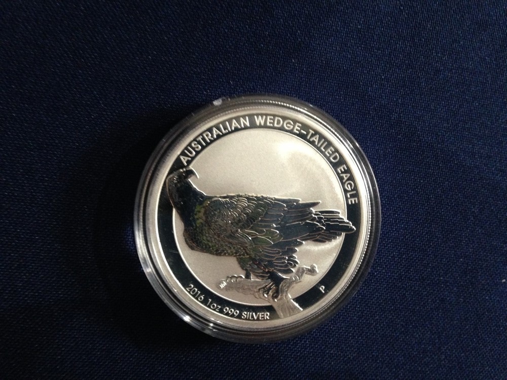2016 Australian $1 Silver Wedge-Tailed Eagle Gem Proof-like BU One Ounce E6078