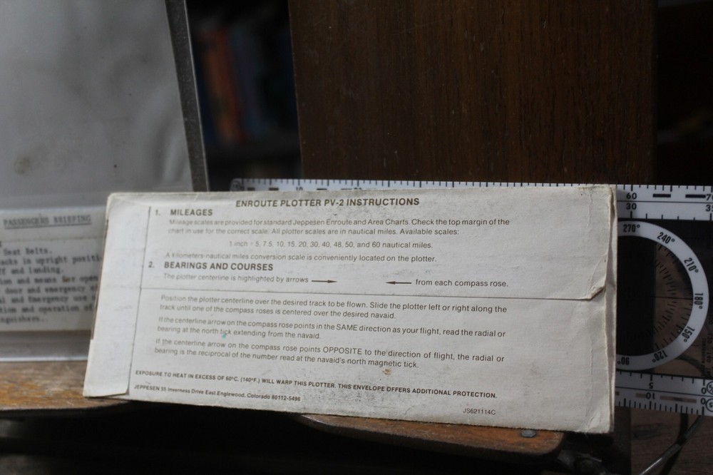 Vintage Enroute Plotter PV-2 Airplane Computer Slide Rule