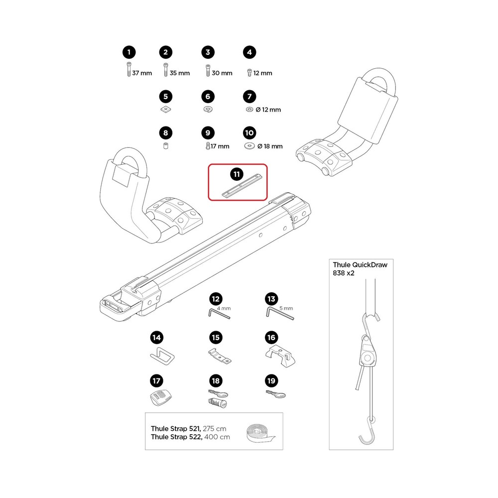 Thule Side Panel 898 for Hullavator Pro 52642
