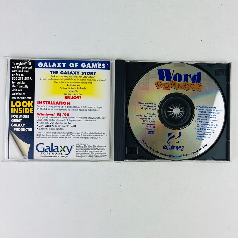Galaxy Of Games - Word Connect PC CD-ROM Game Software
