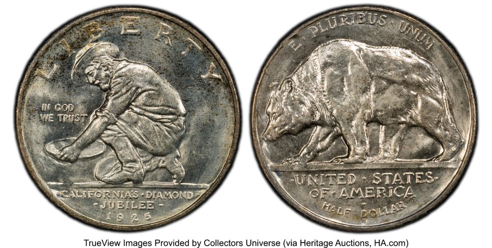 1925S California Commemorative Half Dollar 50C PCGS MS 66