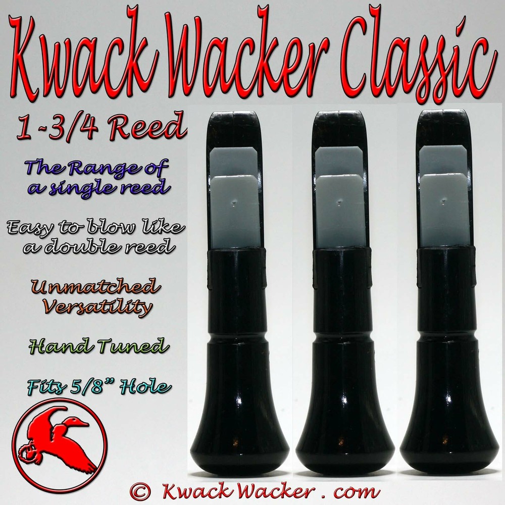 Duck call Inserts Kwack Wacker Classic 1-3/4 Reed 3 Pack