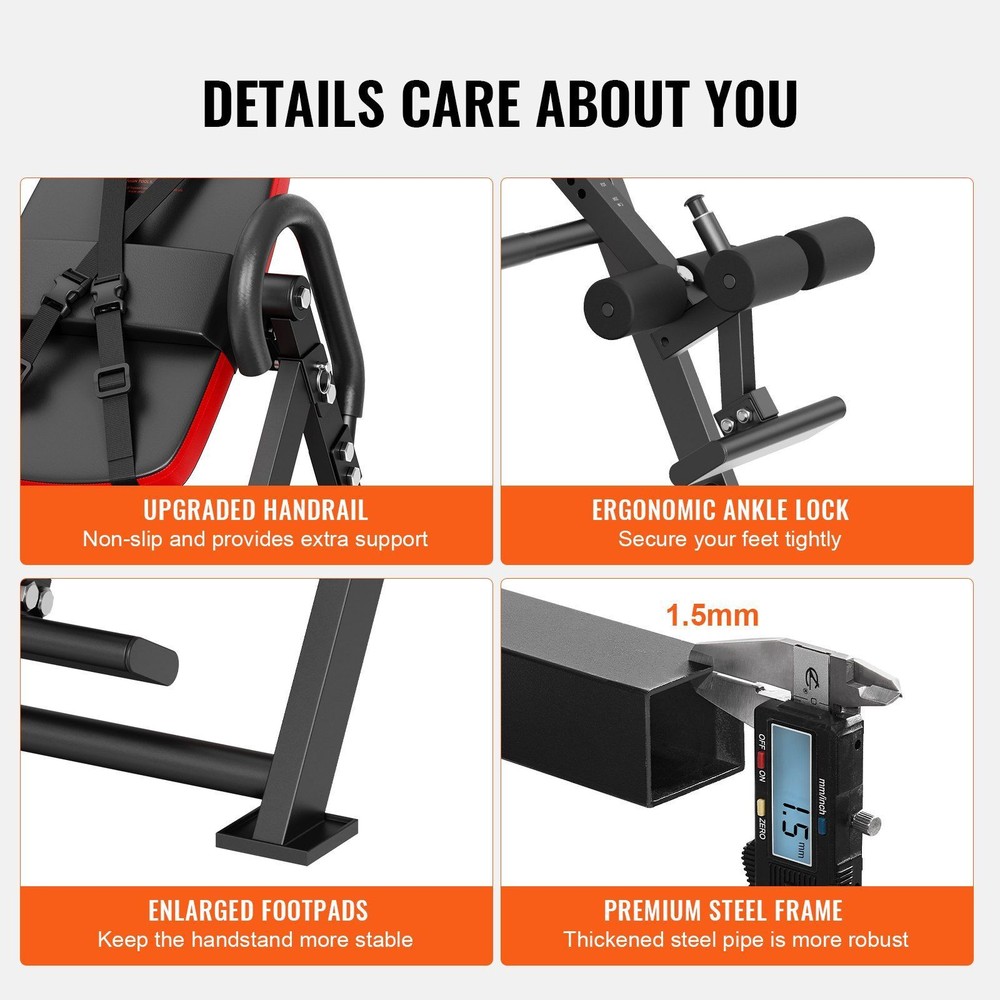 Inversion Table Foldable Strength Training Equipment Hang Exercise Bench