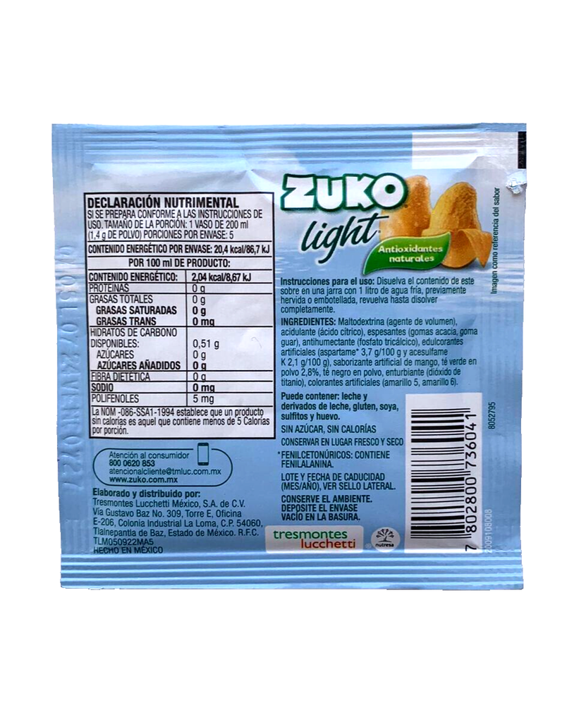 12-Pk Zuko Light Mango 7g/.24oz