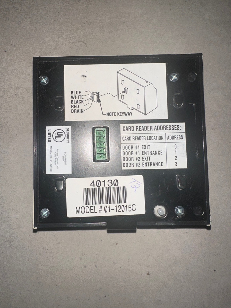 Matrix HID Access Control Unit Card Reader With Keypad Model 01-12015C 5N44