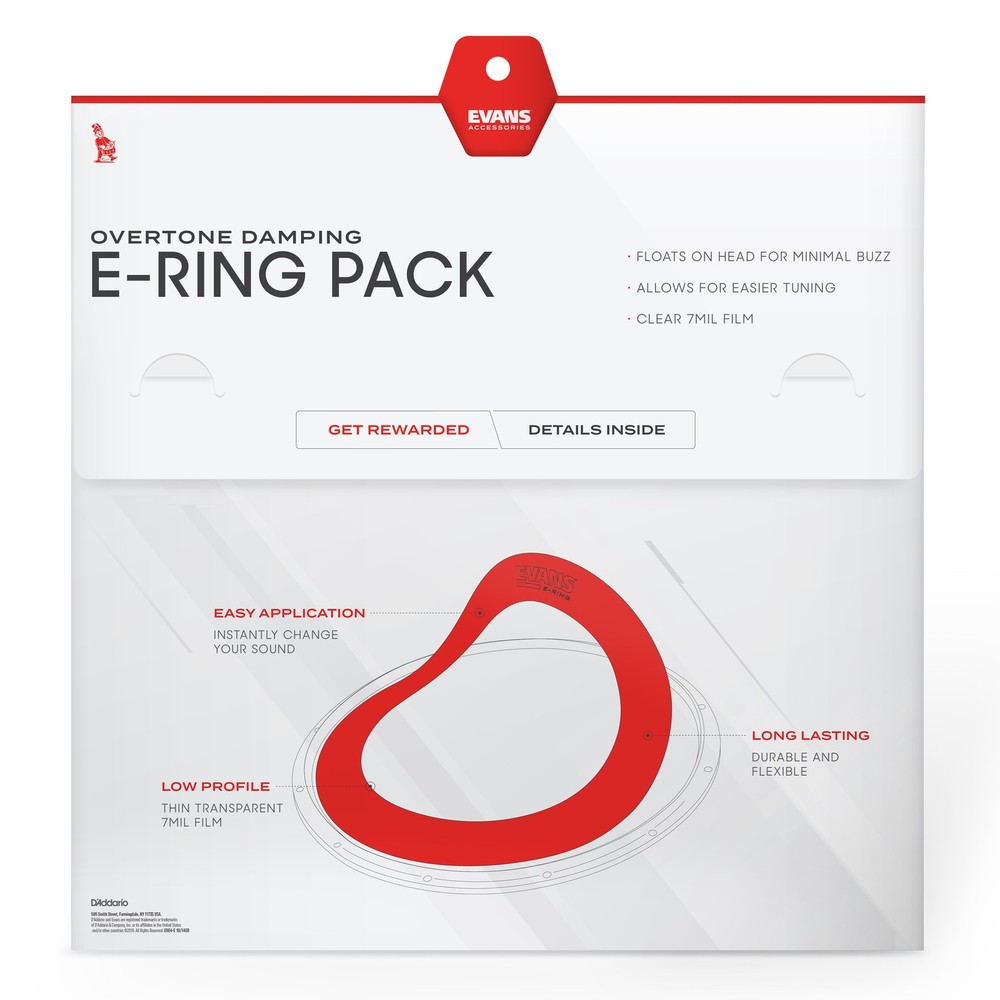 EVANS 1.5 Inch E-Ring 10 Pack, 13 Inch