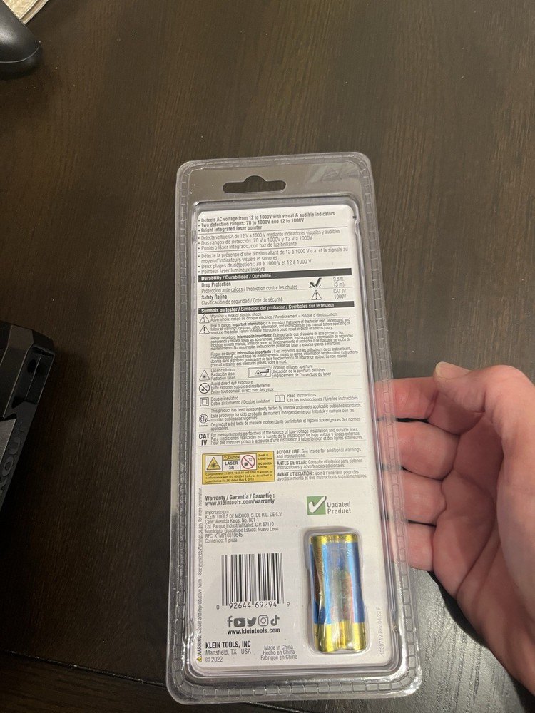 Klein Tools NCVT-5A Dual-Range on-Contact Voltage Tester With Laser Pointer