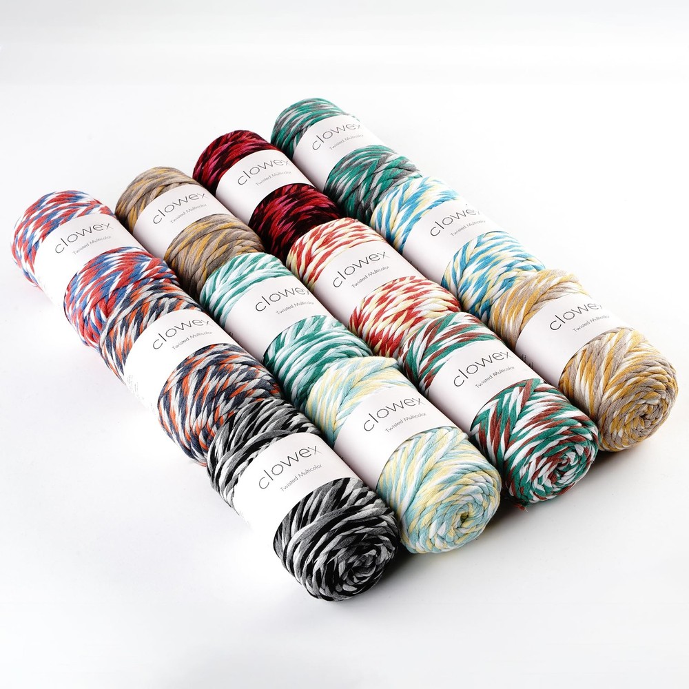 Multicolored Cotton Combed Macrame String 5mm Rainbow Cord 87 yds TM10