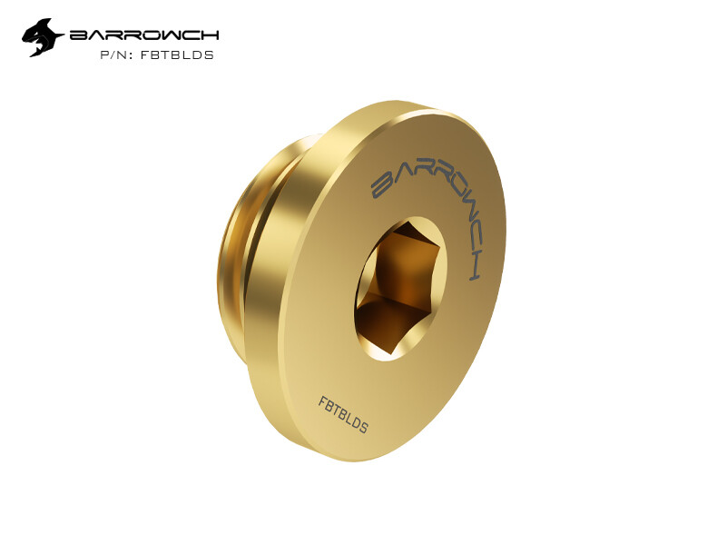 BarrowCH G1/4" Stop Plug Fitting Internal Hex Socket Black White Silver Gold