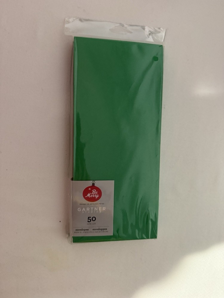 Gartner Studios Green 50 Count Envelopes #10 New