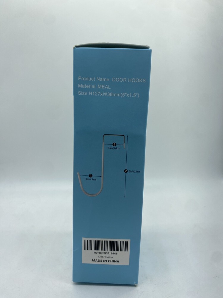 Romeda - 6 Pc Door Hooks - 5” x 1.5”