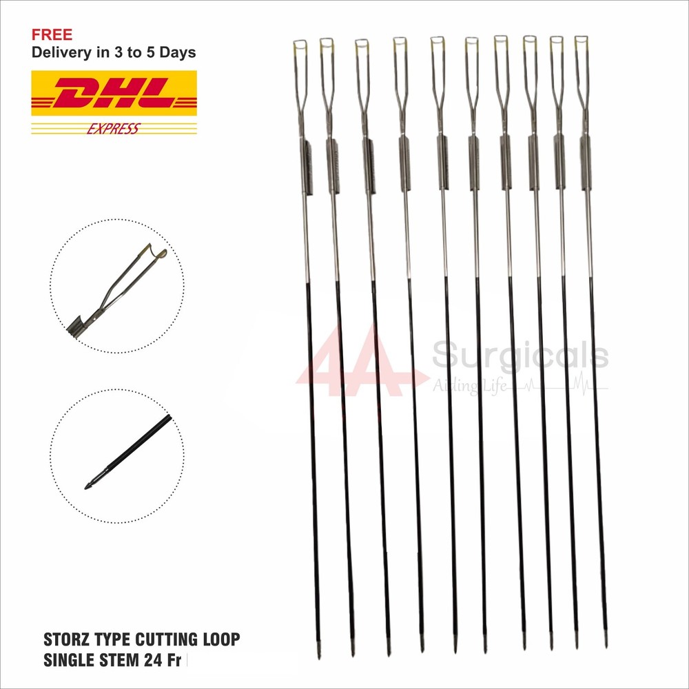 4A MONOPOLAR CUTTING LOOP SINGLE STEM 5 PIECES