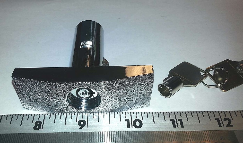 Vending machine T handle lock assembly w/ plug lock & 2 keys - New