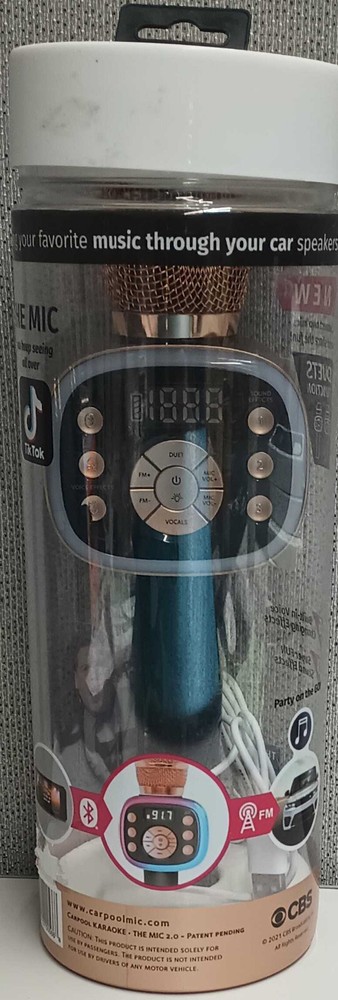 Singing Machine Carpool Karaoke Mic 2.0 - Black/Gold