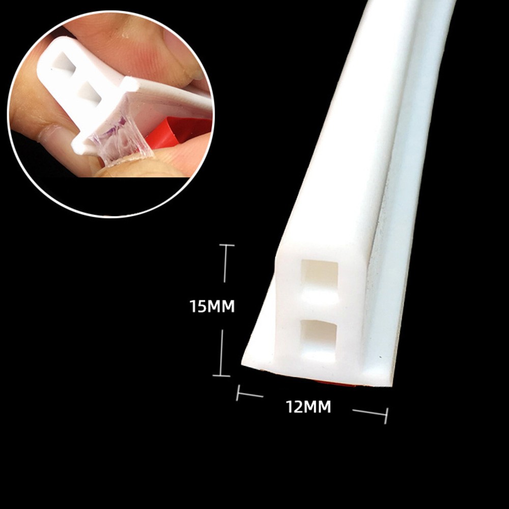 Flexible Water Stopper Shower Barrier Silicone Bathroom Floor Retaining Strip.