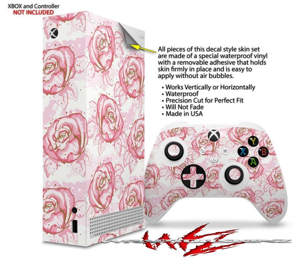 Skins XBOX Series S Console Controller Flowers Pattern Roses 13