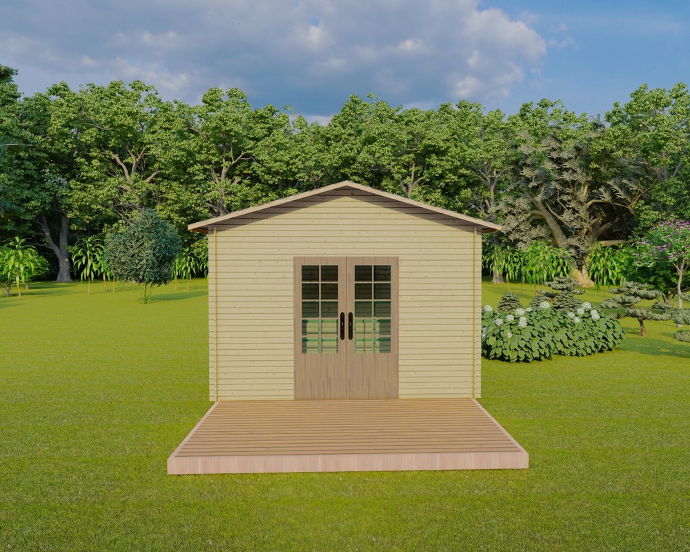 12'x8' Wood Shed Building Plans – DIY Instructions with Elevations, Framing