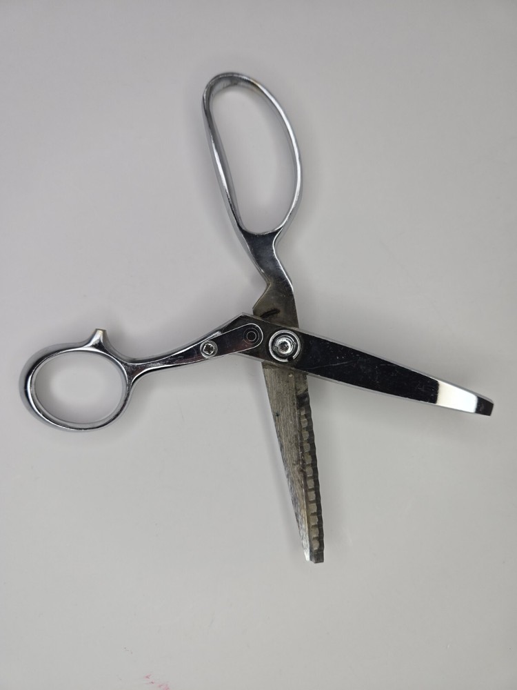 ROYAL SUPREME Chrome Plated Pinking Shears Scissors