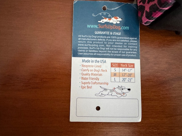 Surf's Up Padded Dog Collar M