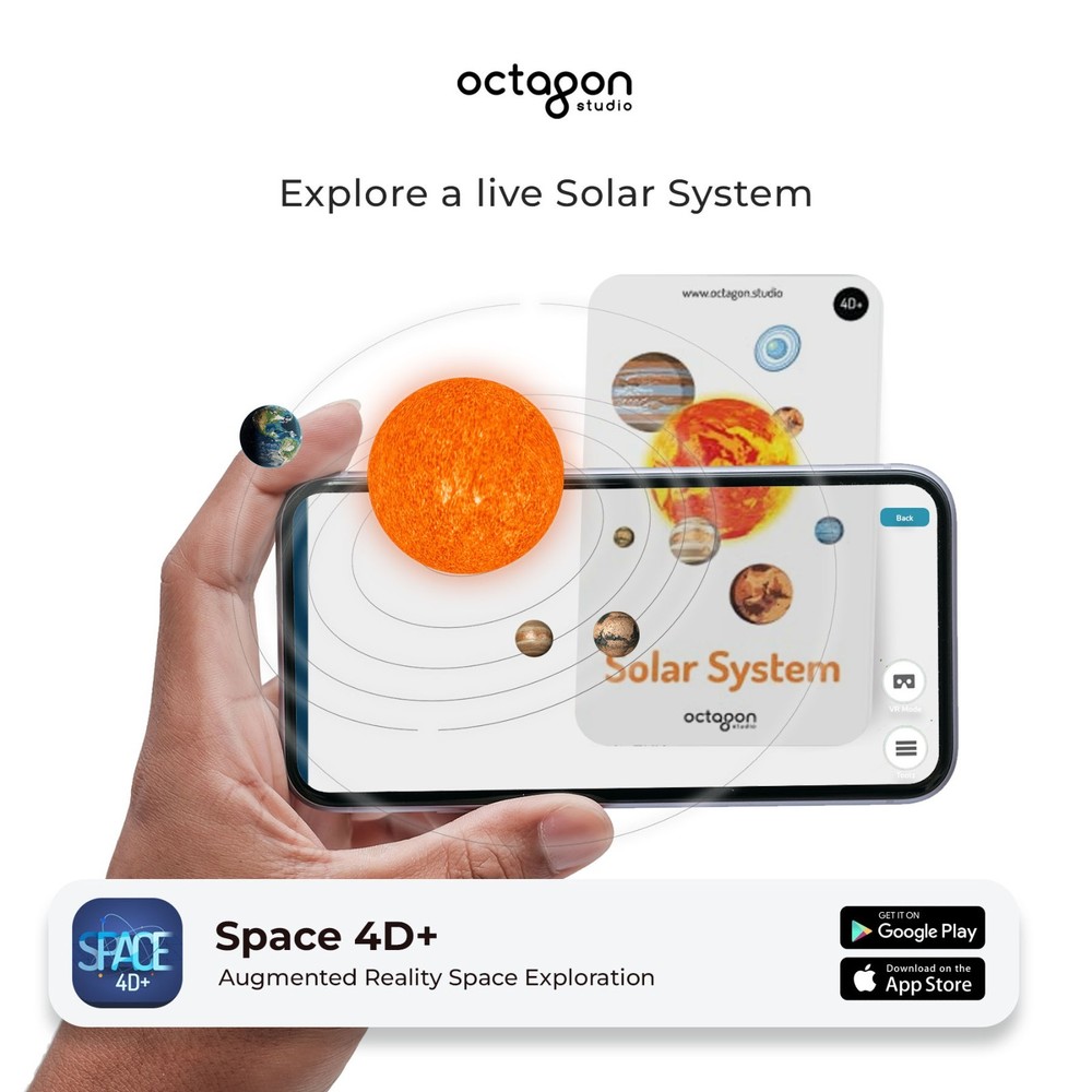 Space 4D+ AR Flashcards | Augmented Reality Learning Cards for Kids | STEM Gift