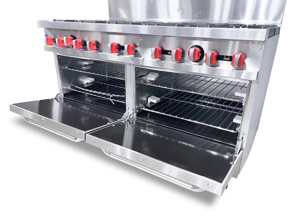 10 Burner Gas Range Heavy Duty High BTU Sauté Range