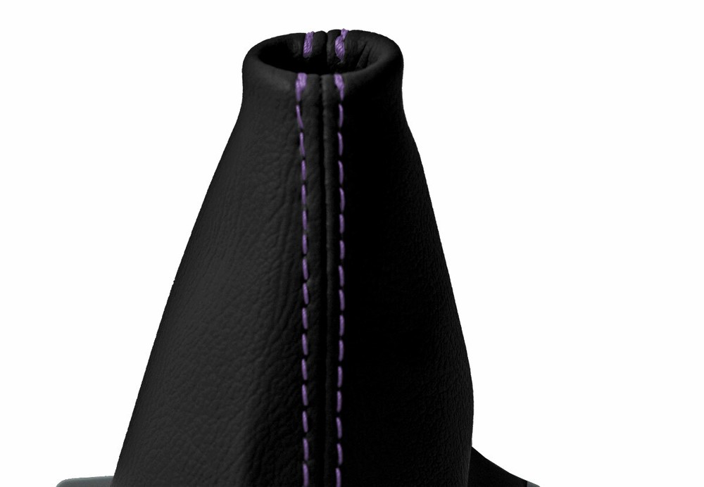 Automatic Shift Boot Cover Leather for Kia Optima 2011-2015 Black Purple Stitch