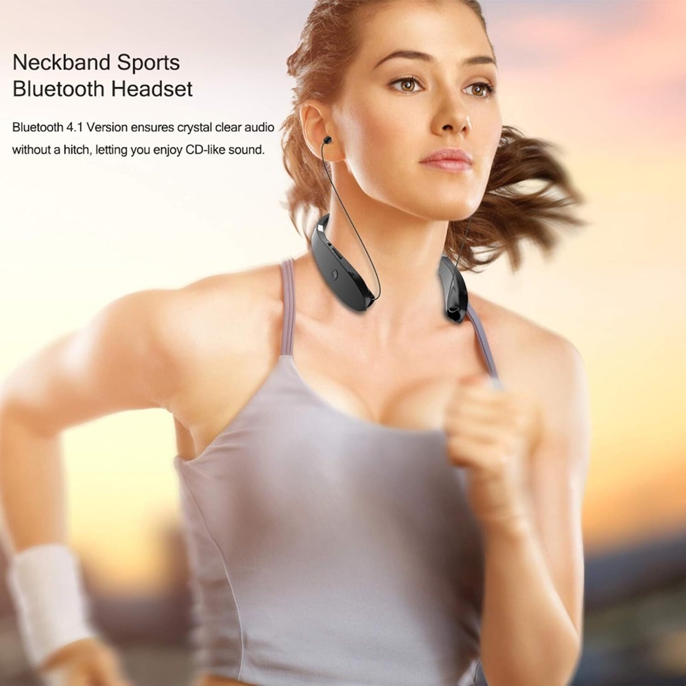 Foldable Bluetooth Headset, Beartwo Lightweight Retractable Bluetooth Headphones