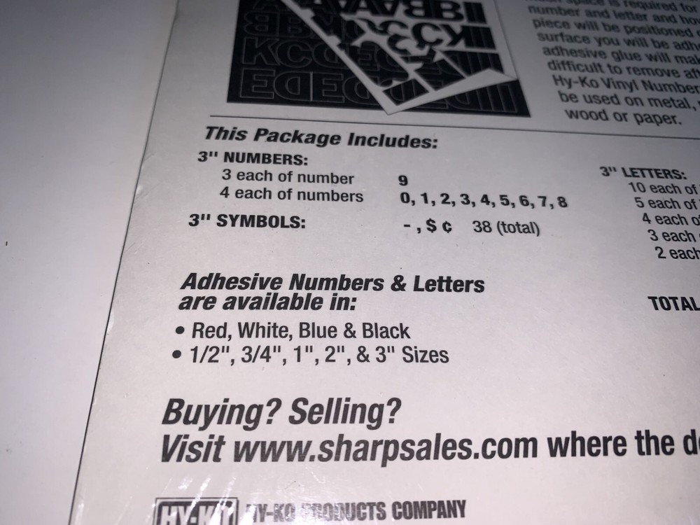 Permanent Adhesive Vinyl Letters & Numbers 3" 173/Pkg-Black