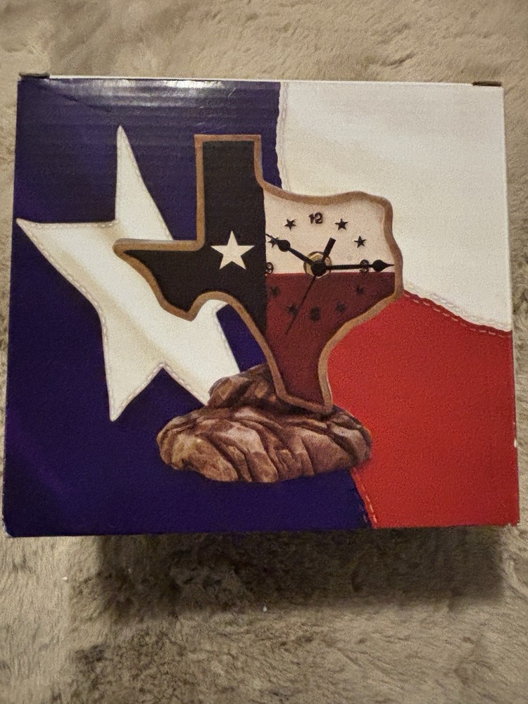 Texas Shaped Analog Clock Resin