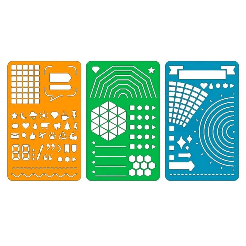 3 Piece Template Set For Engineering Art And Handwriting Projects Crafting Tool