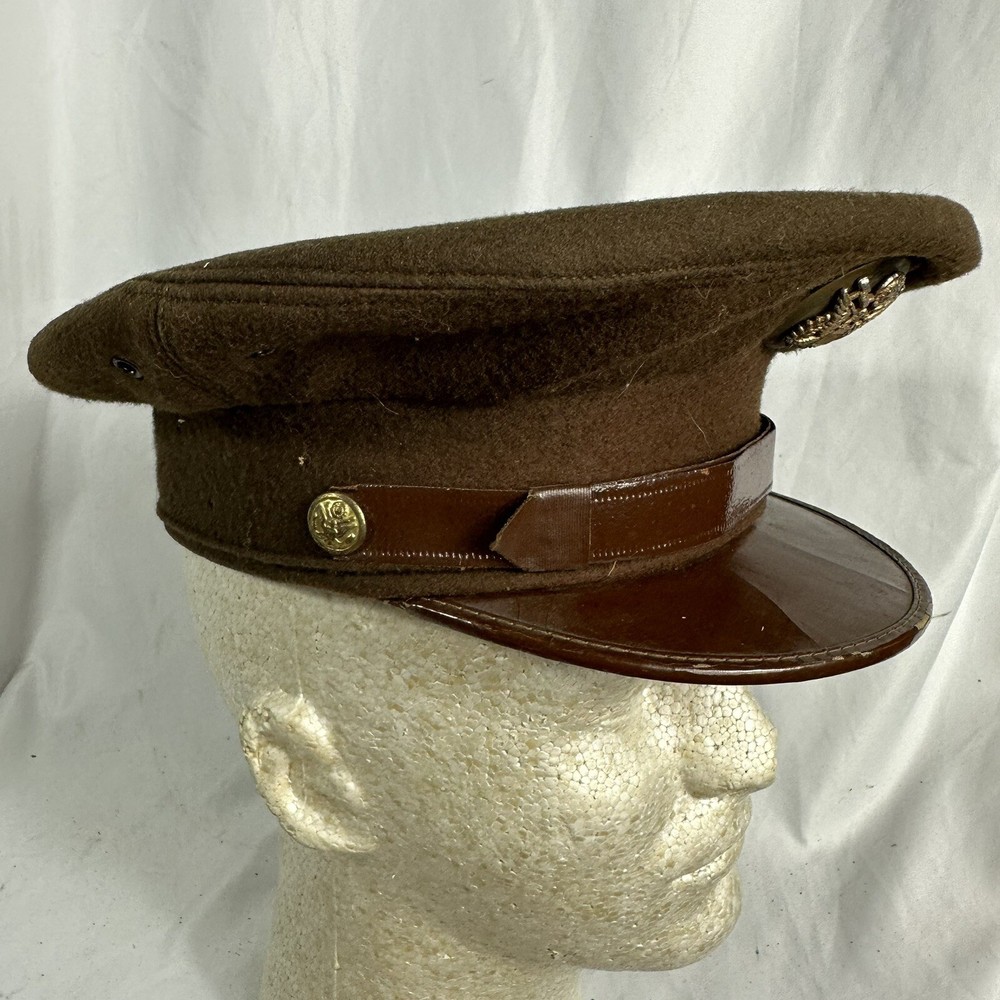 WWII US Army Wool Visor Hat Original Size 7