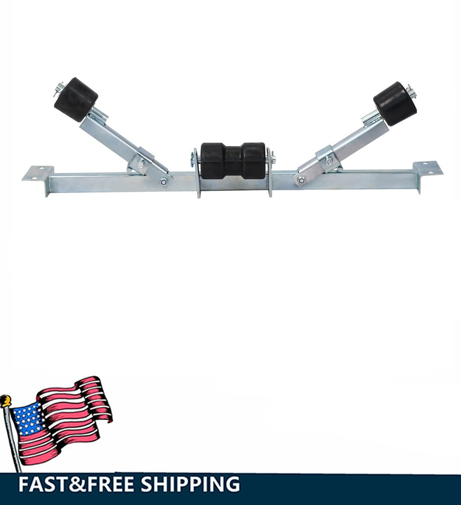 Boat Trailer Bottom Support Bracket Steel with Keel Rollers Capacity 1760lbs