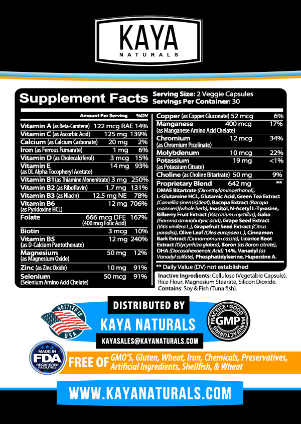 (2 Pack) Neuro Brain & Focus, Memory, Function, Clarity Nootropic Supplement