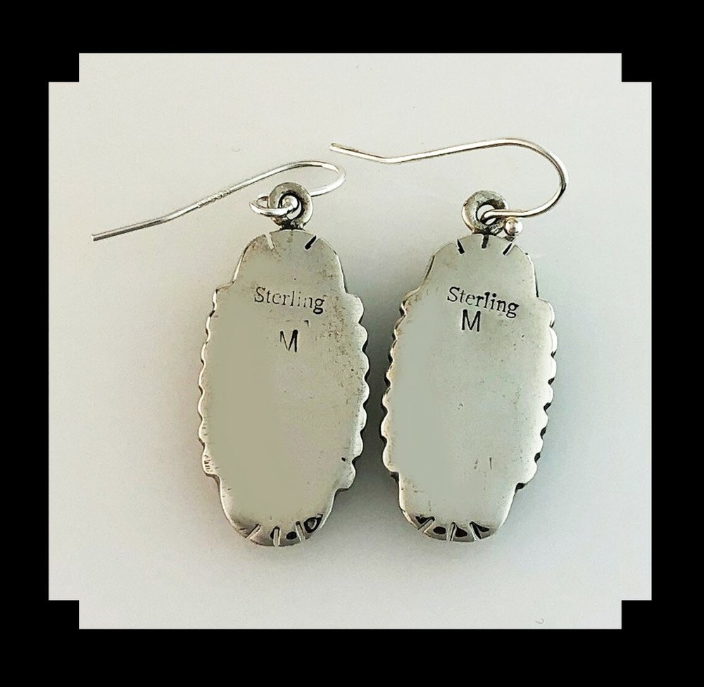 Sterling and Blue Opalite Earrings