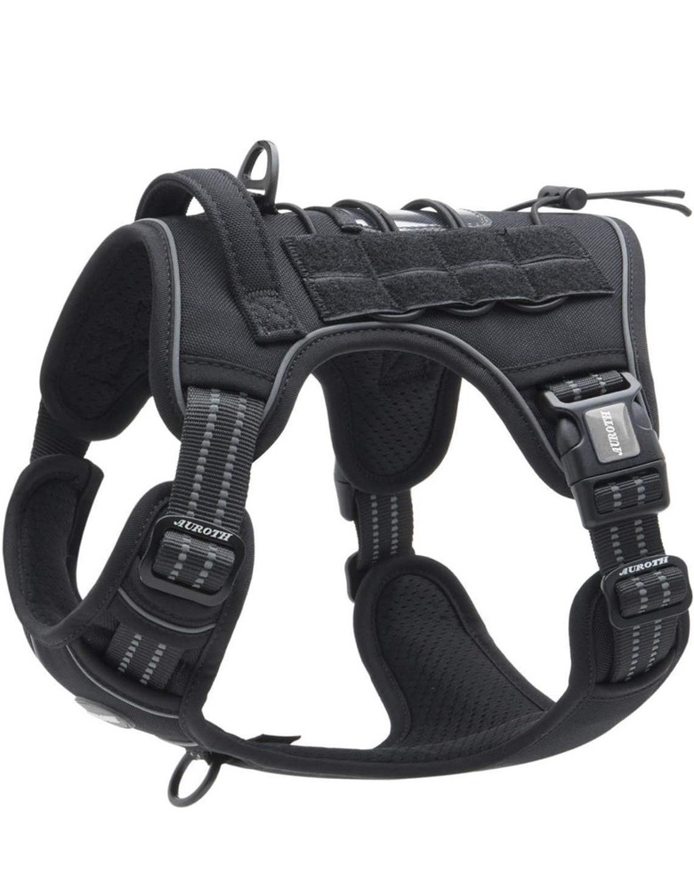 Auroth Tactical Dog Harness for Small Medium Dogs No Pull Adjustable Pet