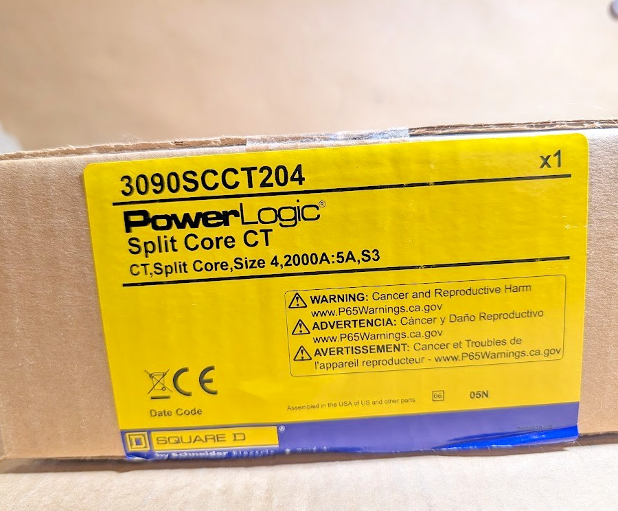 Square D 3090SCCT204 Split Core Current Transformer, 2000/5 A, size 4 (New)