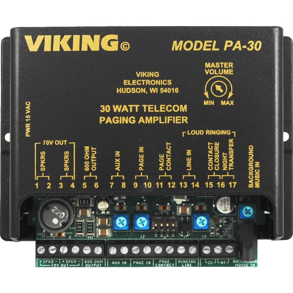 Viking Electronics 30 Watt Paging Amplfier (PA30)