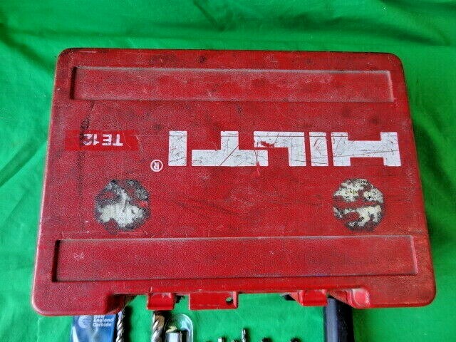 Hilti TE12 Rotary Hammer Drill + Bits & Carrying Case Tool *WORKS - NO RETURNS*