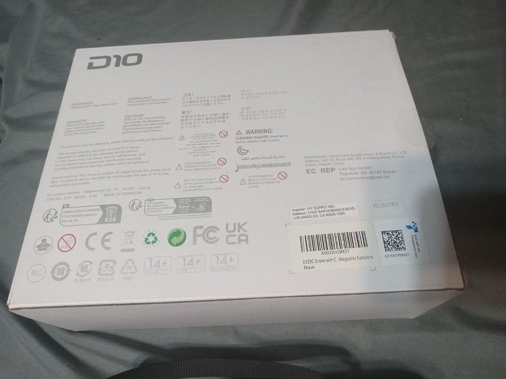 DEERC D10 Foldable Drone 1080p FPV Camera