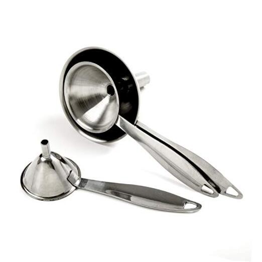 Norpro Stainless Steel Funnel Set with Handle, Gray
