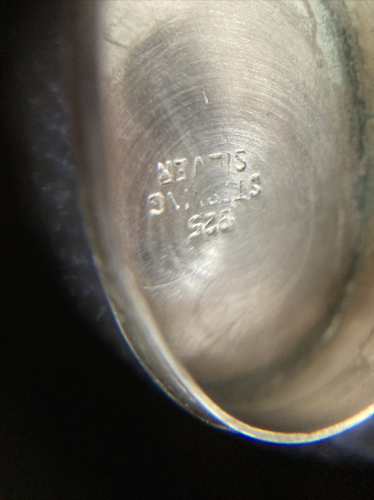 vintage sterling silver engraved oval pill box