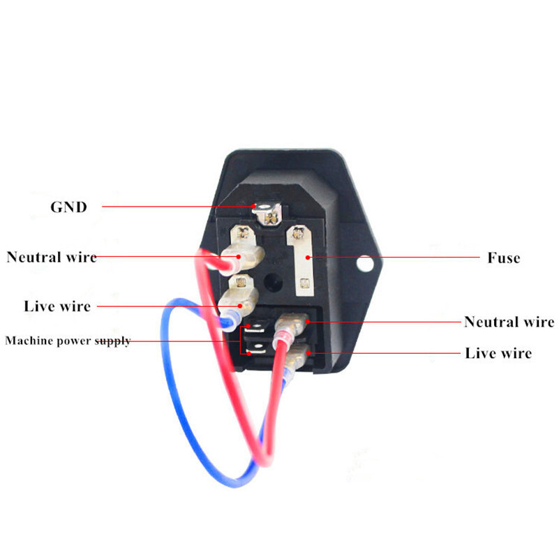 Arcade Cabinet Switched Power Socket Cnnector AC 250V Lighting
