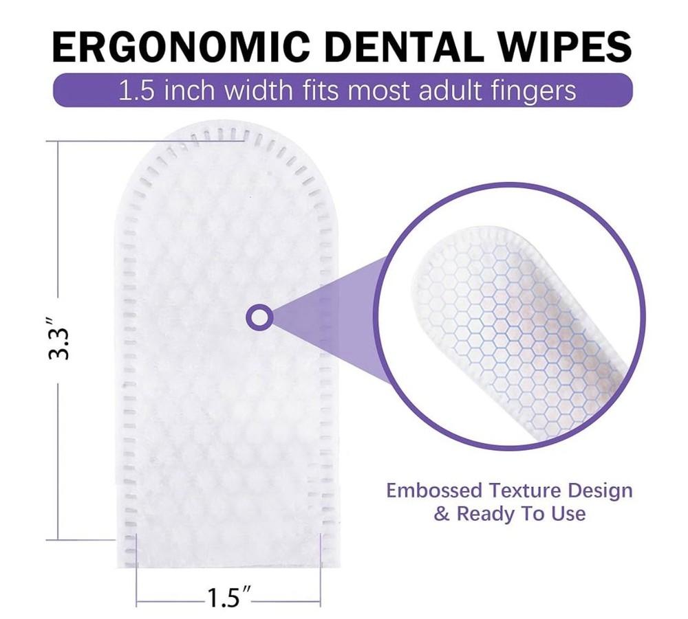 Pet Teeth Cleaning Finger Wipes Unscented
