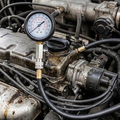 9pcs Engine Compression Tester Kit - 0-300PSI Spark Plug & Small Engine Tools