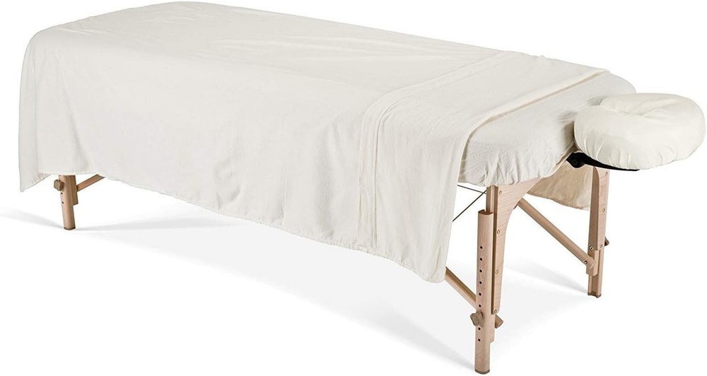 Pre-Shrunk Flannel Massage Table Sheet Set - Durable Comfort for Professionals