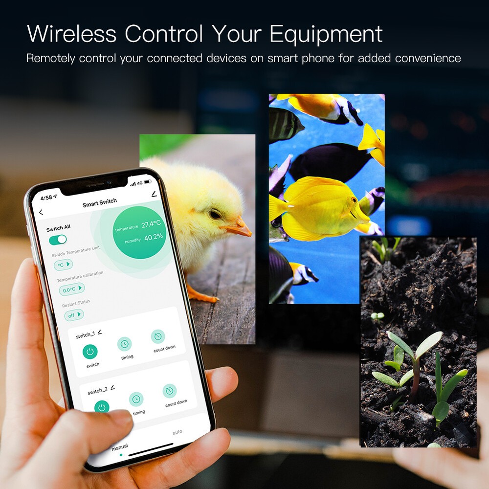 Tuya Smart Wireless WiFi Temperature & Humidity Switch Module Sensor with Probe