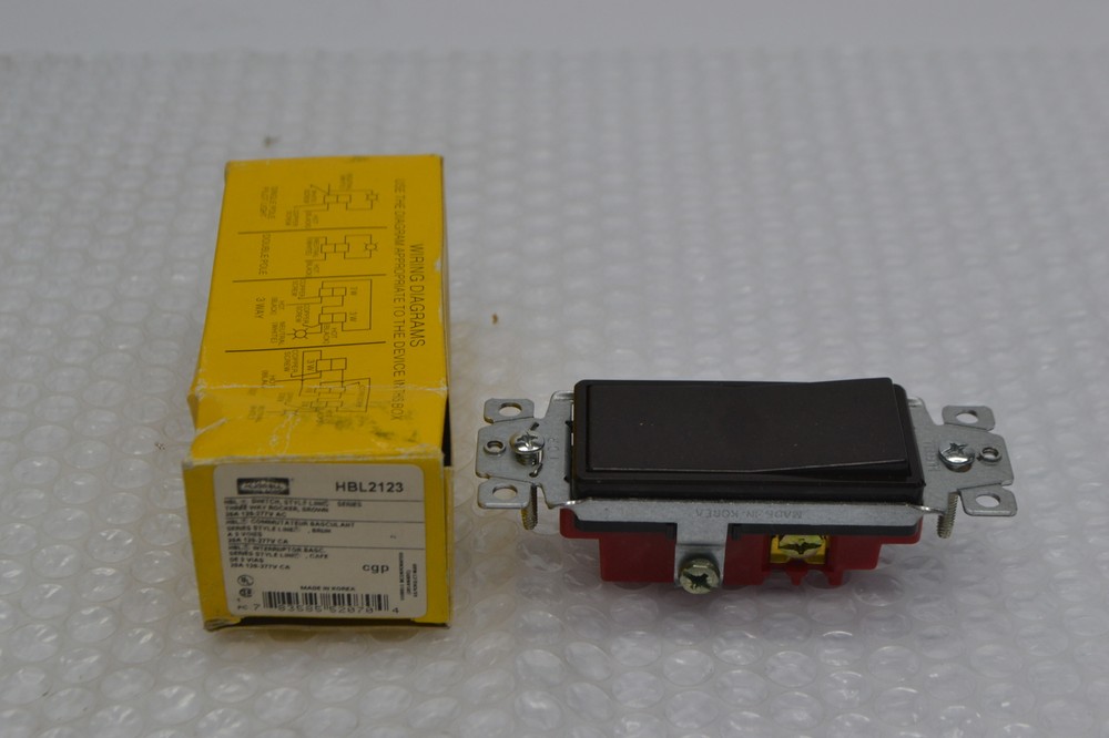 HUBBELL HBL2123 SWITCH BROWN NSMP