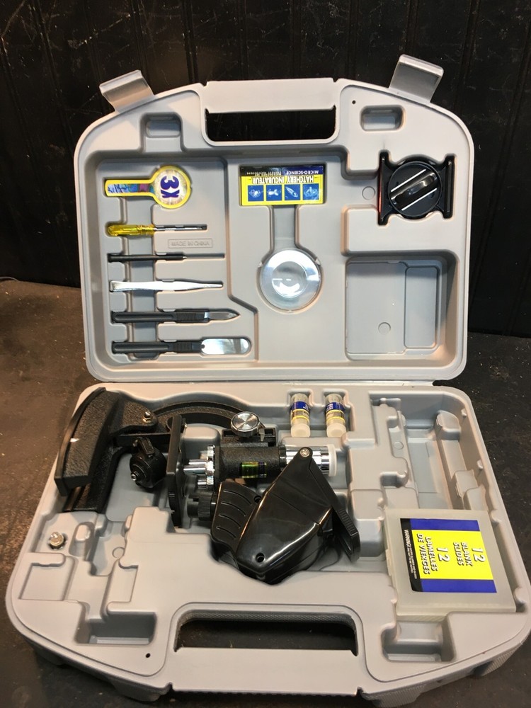 Micro-Science Microscope Kit with Case (Not a complete set) As Is